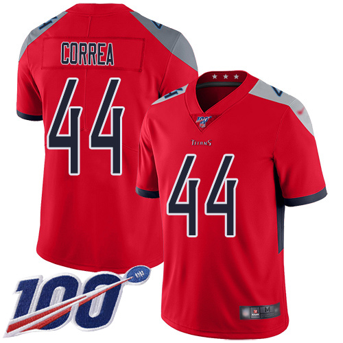 Tennessee Titans Limited Red Men Kamalei Correa Jersey NFL Football #44 100th Season Inverted Legend
